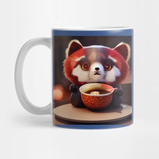 Kawaii Red Panda Eating Ramen Mug